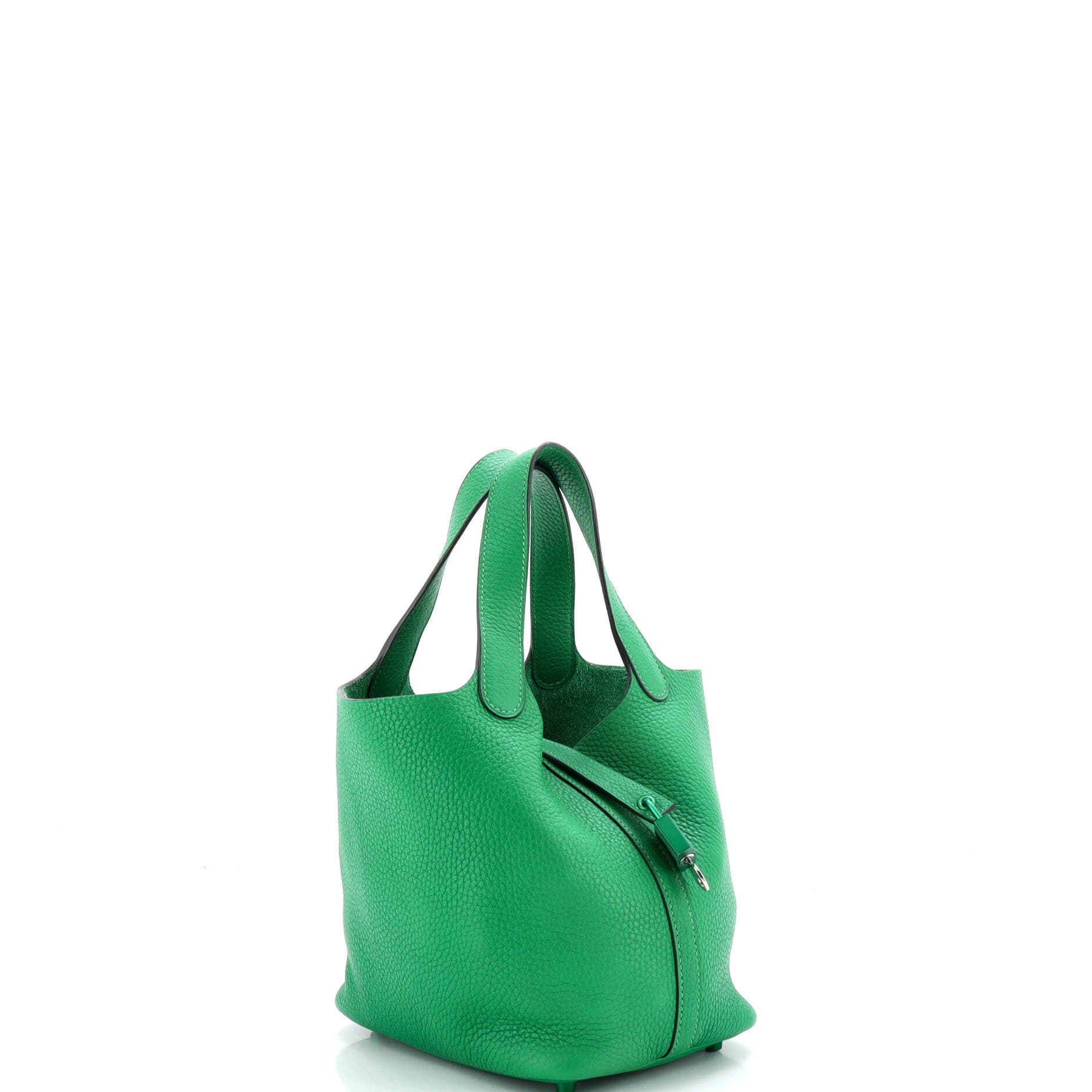 Monochrome Picotin Lock Bag Clemence PM, Alternate, color, Green
