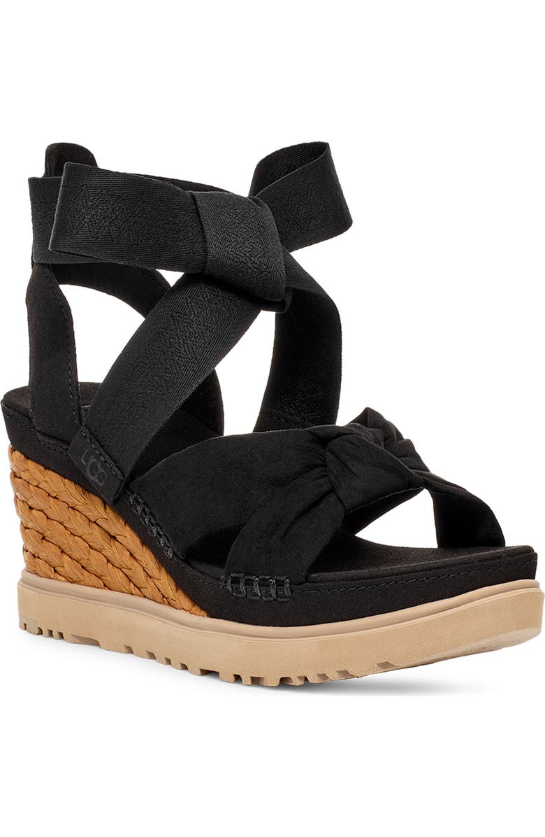 UGG<sup>®</sup> Ileana Ankle Wrap Wedge Sandal, Main, color,