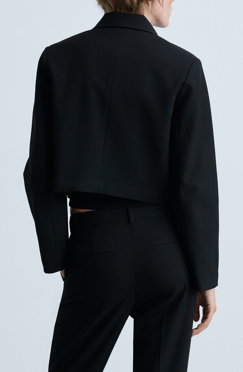 MANGO Crop Suiting Jacket, Alternate, color,