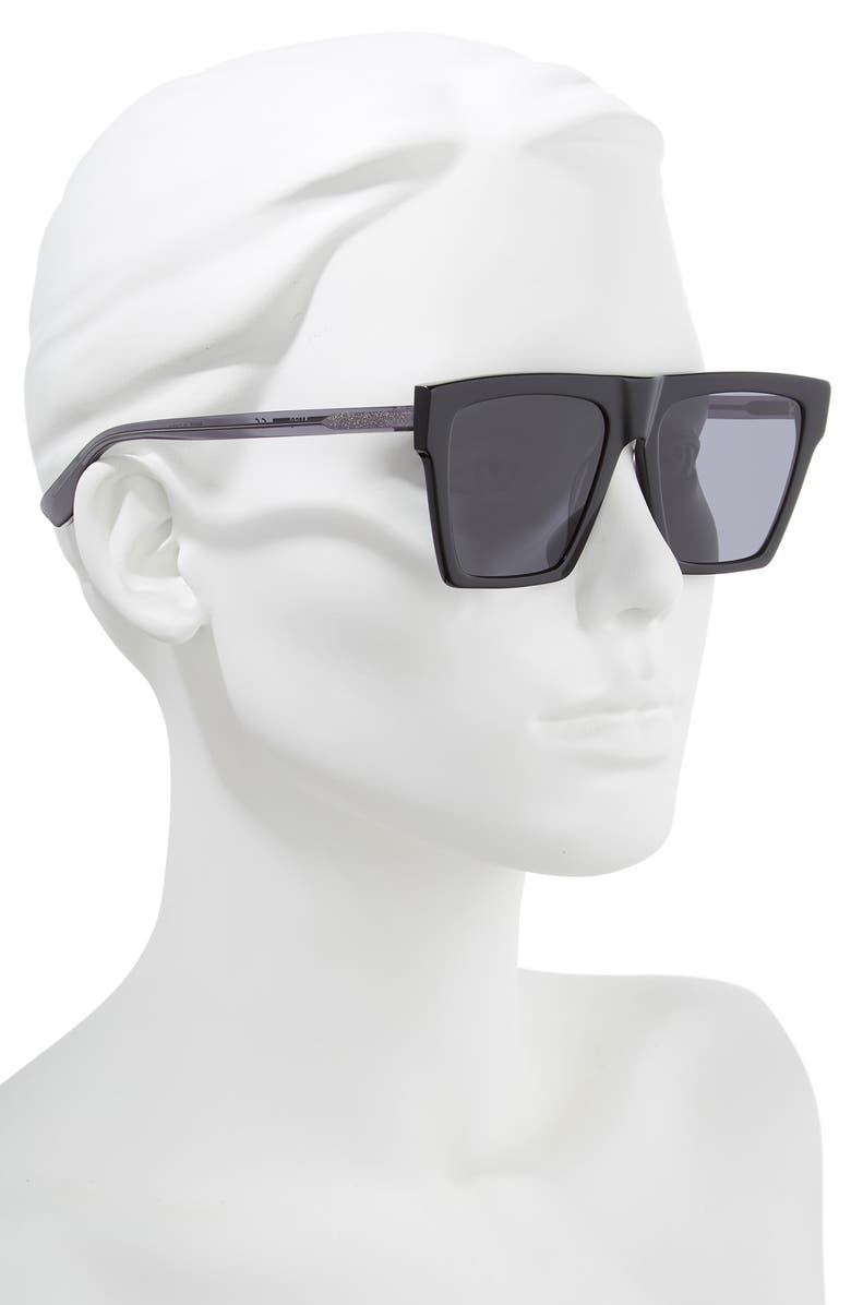 MCQ Alexander McQueen 54mm Flat Top Sunglasses, Alternate, color, 
