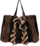 AZALEA WANG Azalea Wang Confidante Faux Fur Handbag