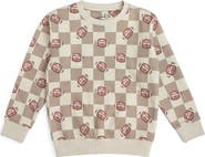 Sweet Wink Football Checkered Sweatshirt