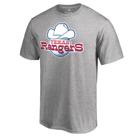 Men's Fanatics Branded Ash Texas Rangers Cooperstown Collection Forbes T-Shirt