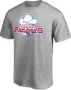 FANATICS Men's Fanatics Branded Ash Texas Rangers Cooperstown Collection Forbes T-Shirt