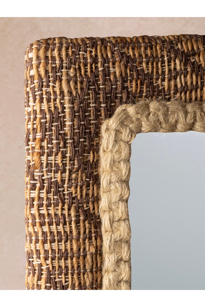 Zulian Jute Wall Mirror, Alternate, color, Brown