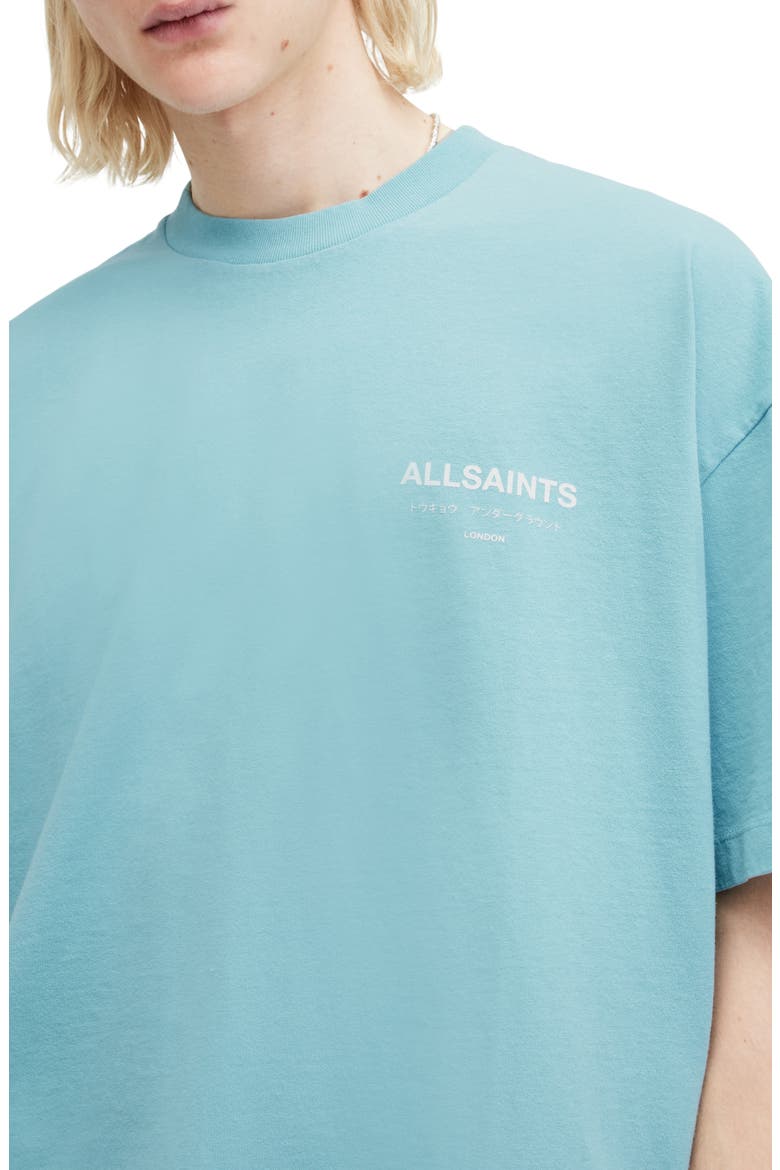 Underground Oversize Organic Cotton Graphic T-Shirt, Alternate, color, COSTELLO BLUE