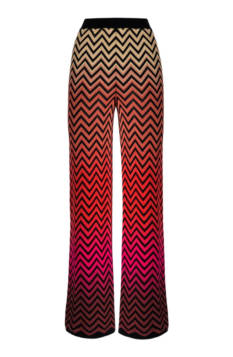 Missoni Straight Trousers With Dégradé Chevron Motif, Alternate, color, Multicoloured