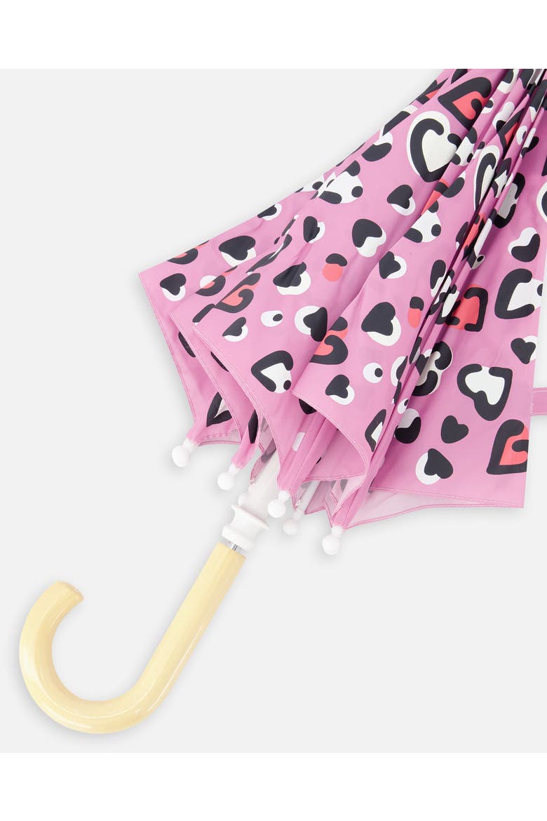 Color-Changing Hearts Umbrella, Alternate, color, Rose Printed with Hearts