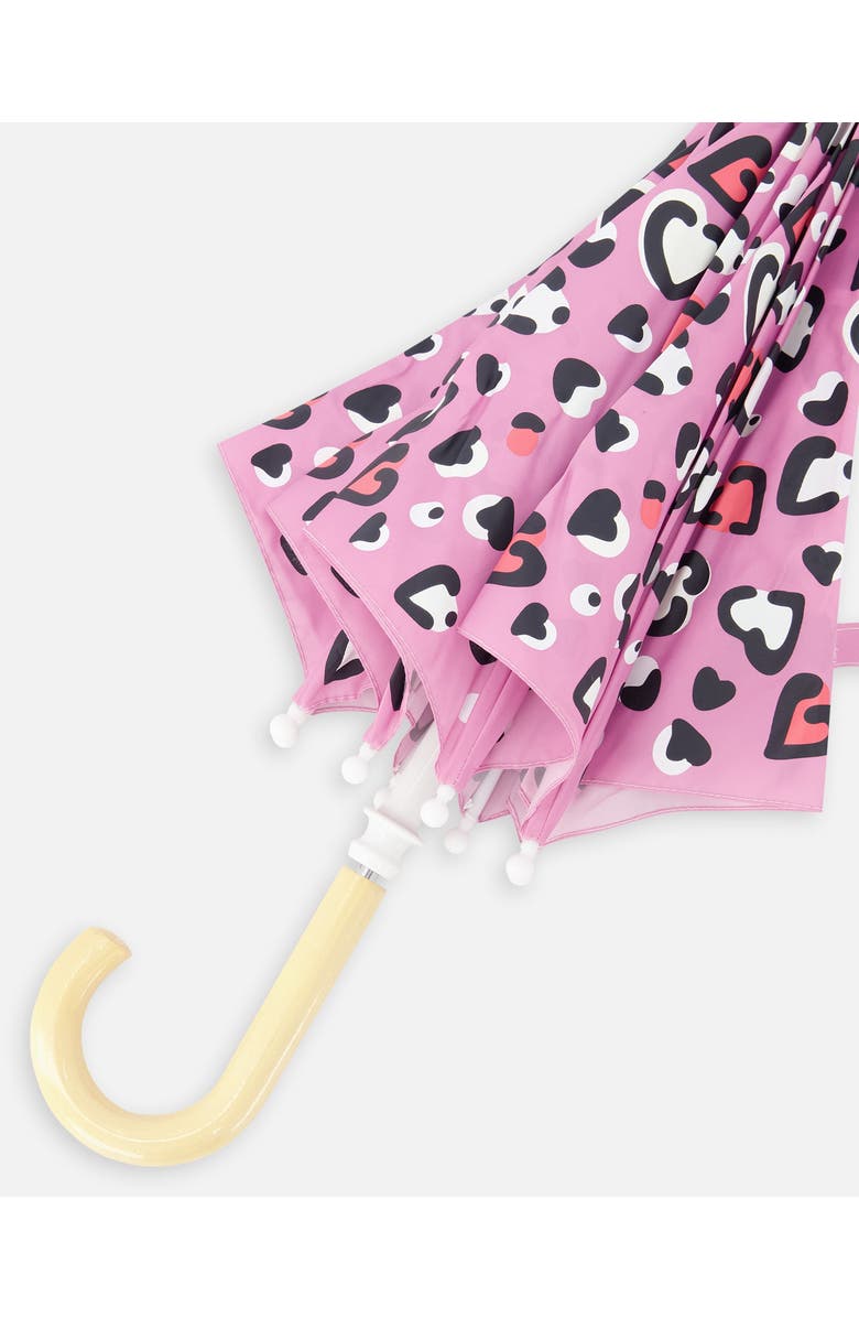 Deux par Deux Color-Changing Hearts Umbrella, Alternate, color, Rose Printed With Hearts