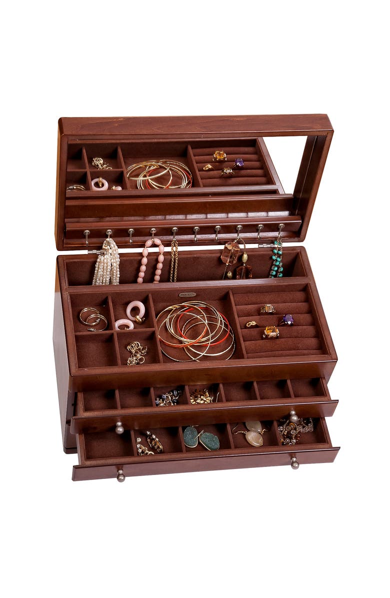 Mele and Co Mele & Co. Brigitte Wooden Jewelry Box, Alternate, color,