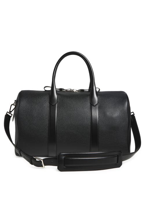 Tom Ford Medium Grained Leather Duffle Bag In Black