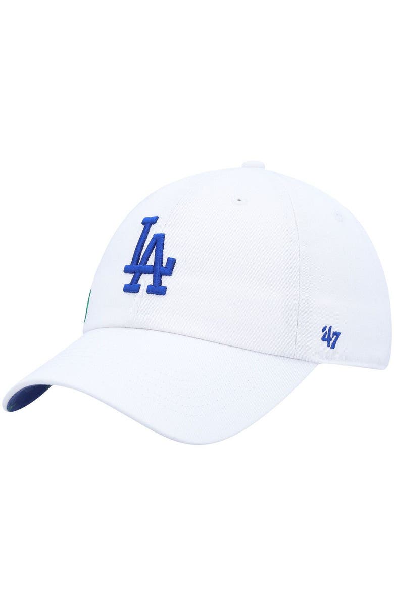 '47 Women's '47 White Los Angeles Dodgers Spring Training Confetti Icon Clean Up Adjustable Hat, Alternate, color,