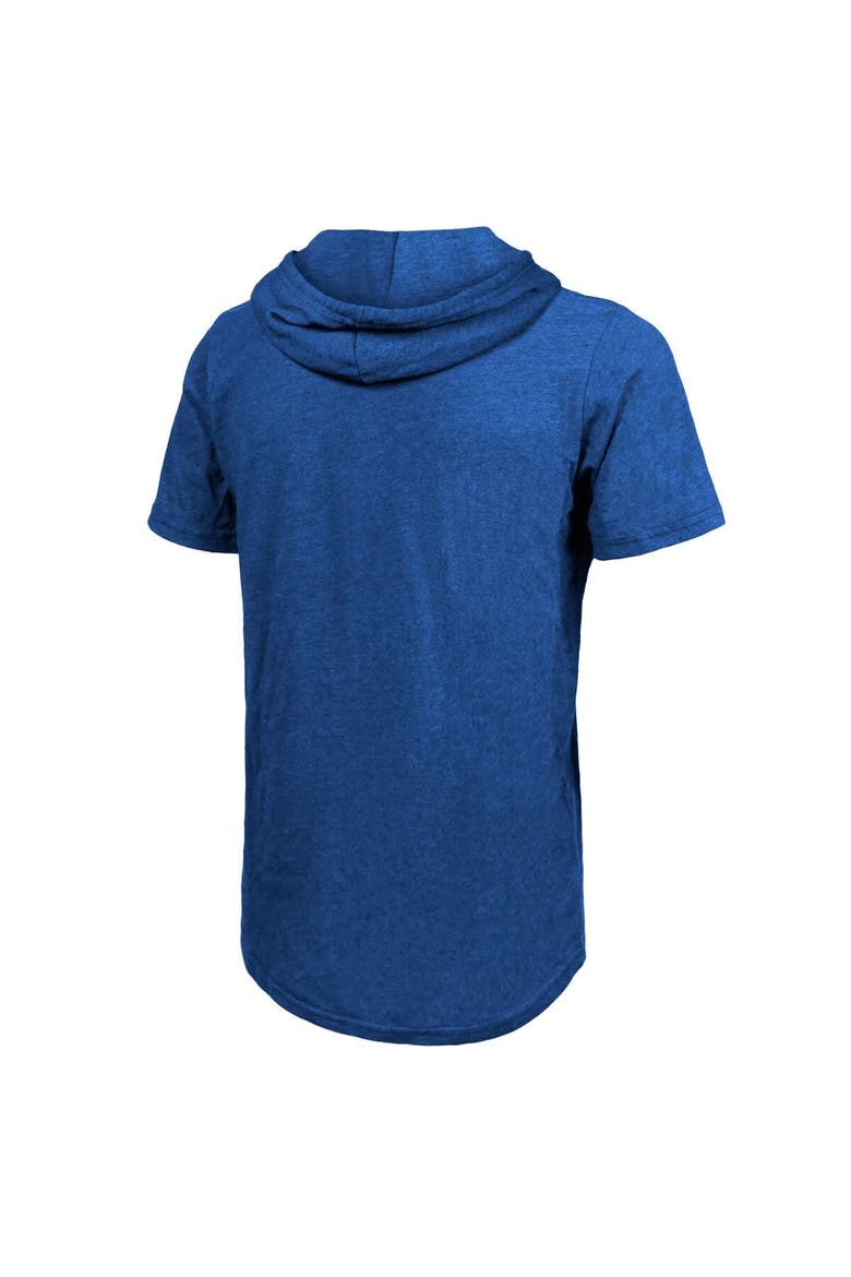 Men's Majestic Threads  Royal New York Knicks Tri-Blend Hoodie T-Shirt, Alternate, color, Royal