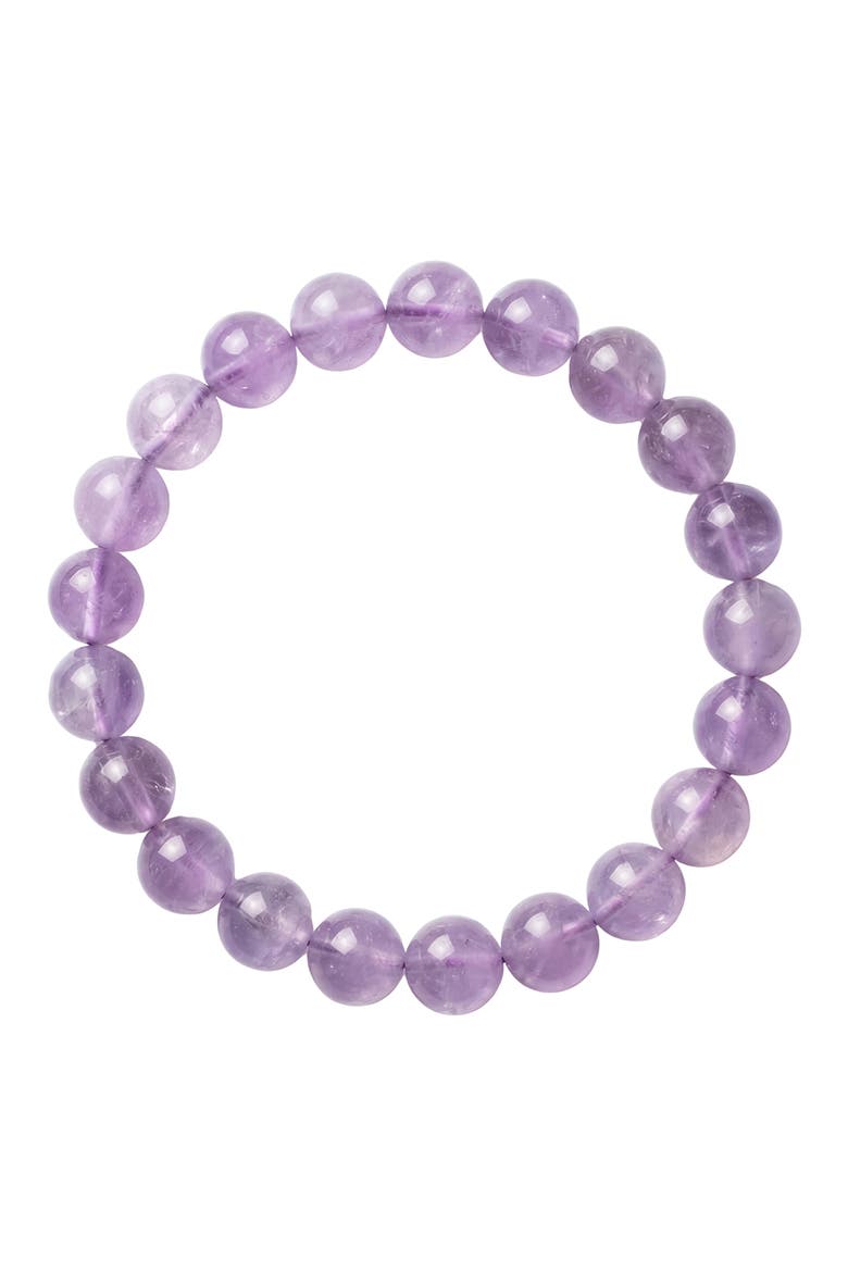 Billie Beaded jade stone bracelet, Main, color, Purple