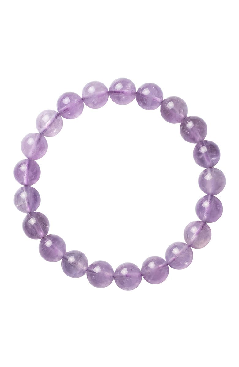 seree Billie Beaded jade stone bracelet, Main, color, Purple