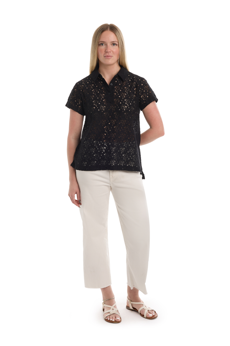 Short Sleeve Polo, Alternate, color, Black