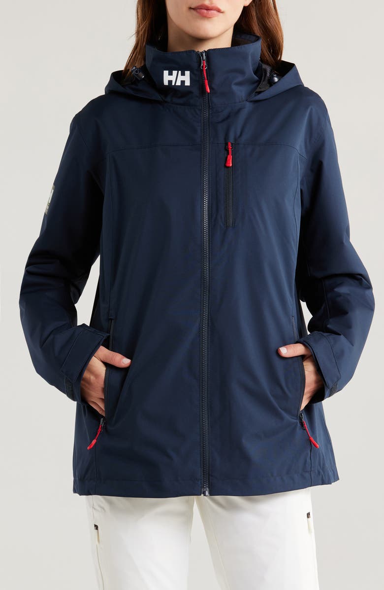 Helly Hansen Crew 2.0 Waterproof Midlayer Hooded Sailing Jacket, Alternate, color, 