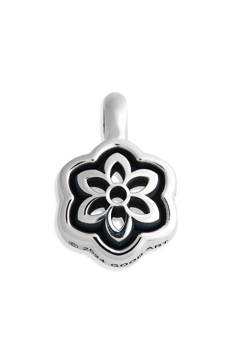 Good Art Hlywd Cutout Frame Lotus Pendant, Main, color, Silver