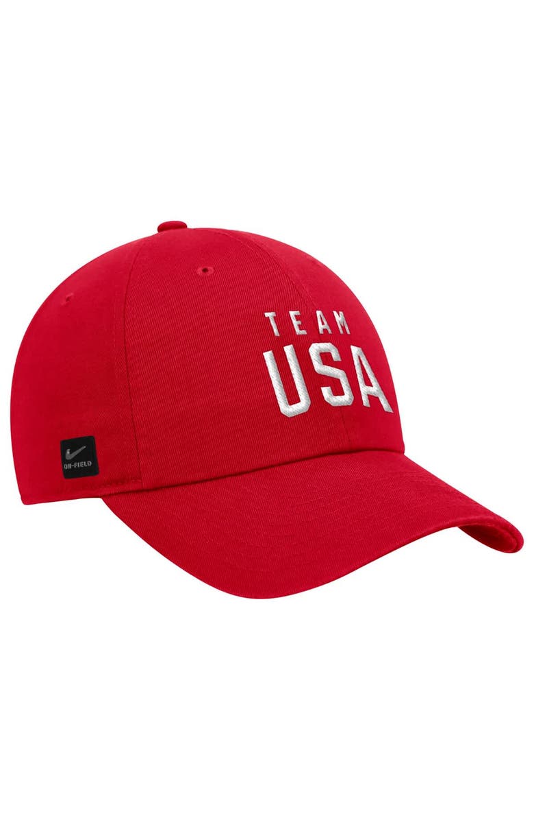 Nike Men's Nike Red Team USA Club Adjustable Hat, Alternate, color, Red