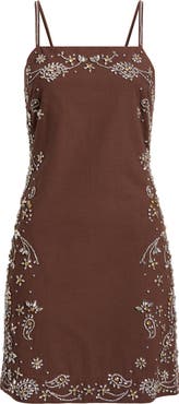 Elie Tahari The Willow Beaded Minidress