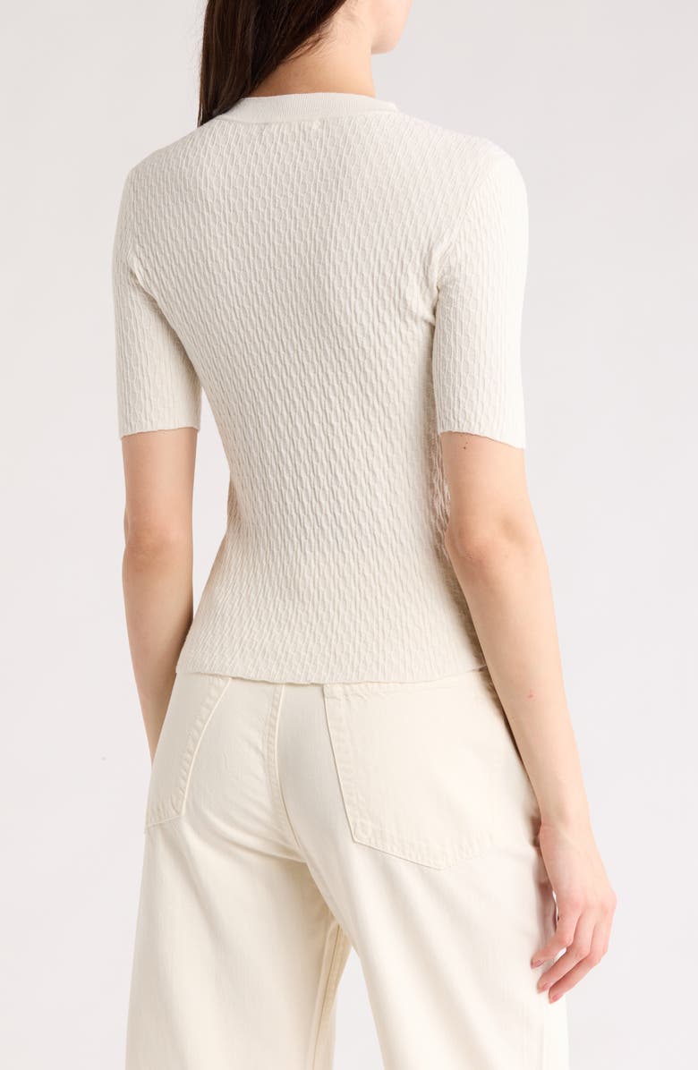 Tam Short Sleeve Cable Knit Sweater