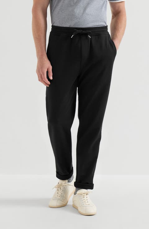 Techno cotton French terry trousers