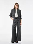 Koton Pinstriped Long Sleeve Bomber Jacket