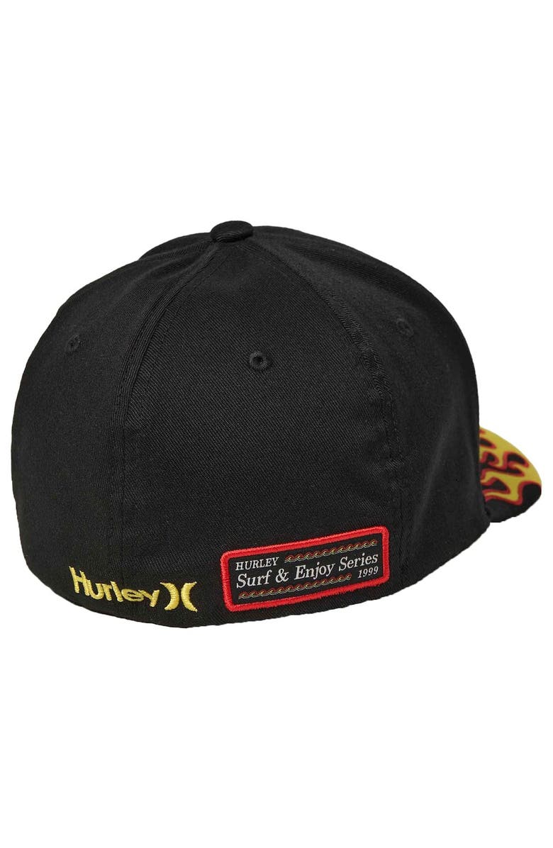 Hurley Men's Hurley Black NASCAR Tri-Blend Flex Fit Hat, Alternate, color, Black