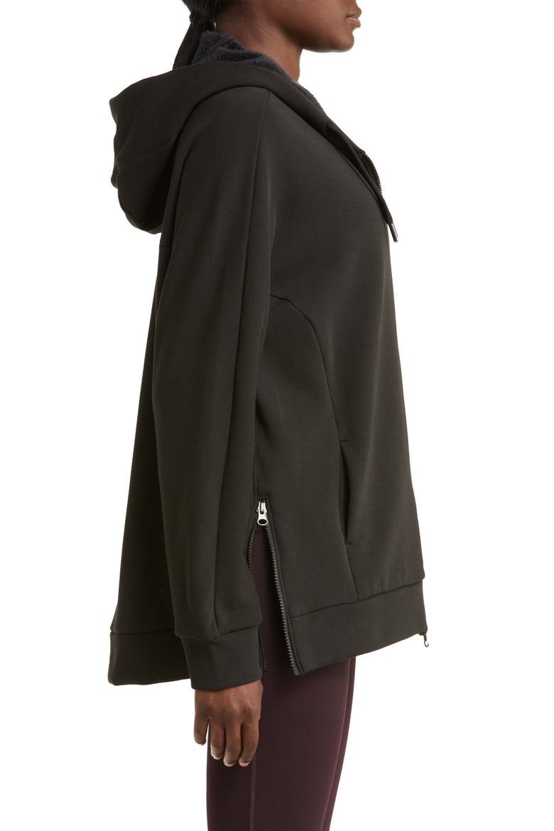 Amazing Fleece Full Zip Hoodie, Alternate, color, BLACK