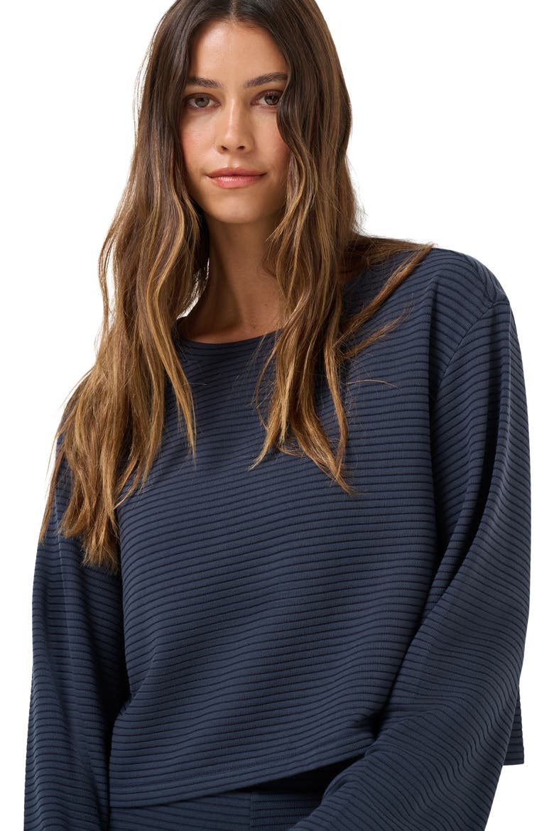 Coastal Rib Boat Neck Top, Alternate, color, NAVY BLAZER