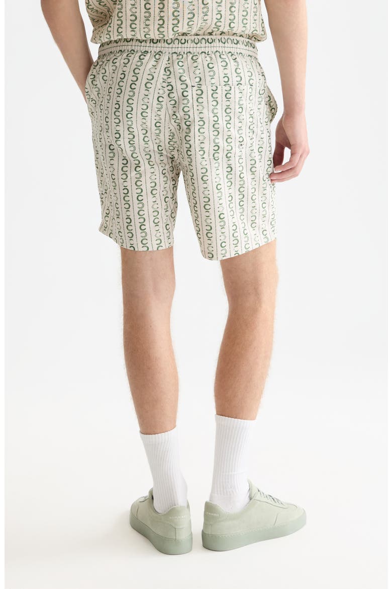 Print Swim Trunks, Alternate, color, HORSESHOE STRIPE EGG