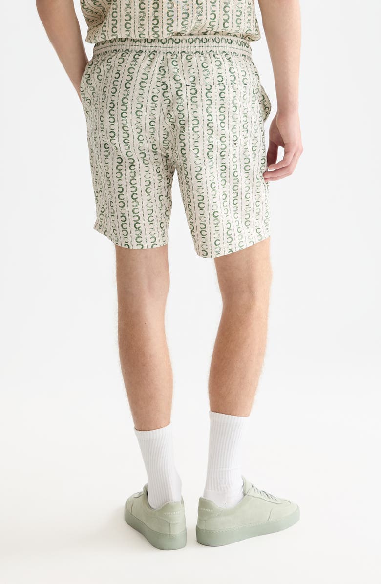 Scotch & Soda Print Swim Trunks, Alternate, color, Horseshoe Stripe Egg