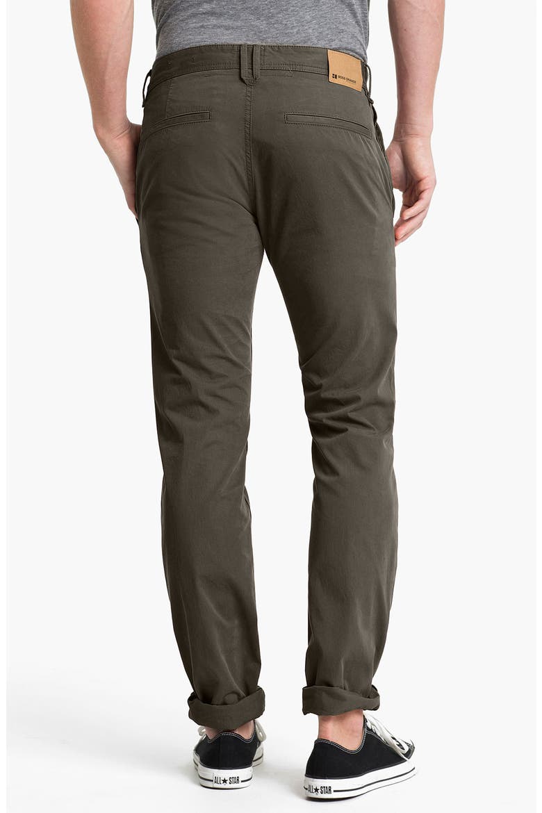 Orange Slim Fit Chinos, Alternate, color, MUSHROOM