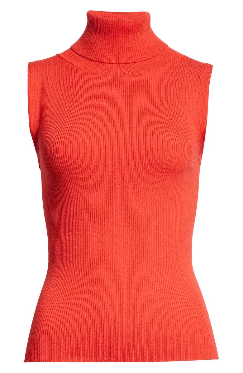Alice + Olivia Darcey Sleeveless Turtleneck Sweater, Alternate, color, 