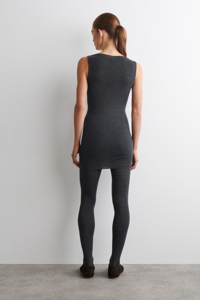 Seamless Merino Wool Mini Dress, Alternate, color, CHARCOAL MÉLANGE