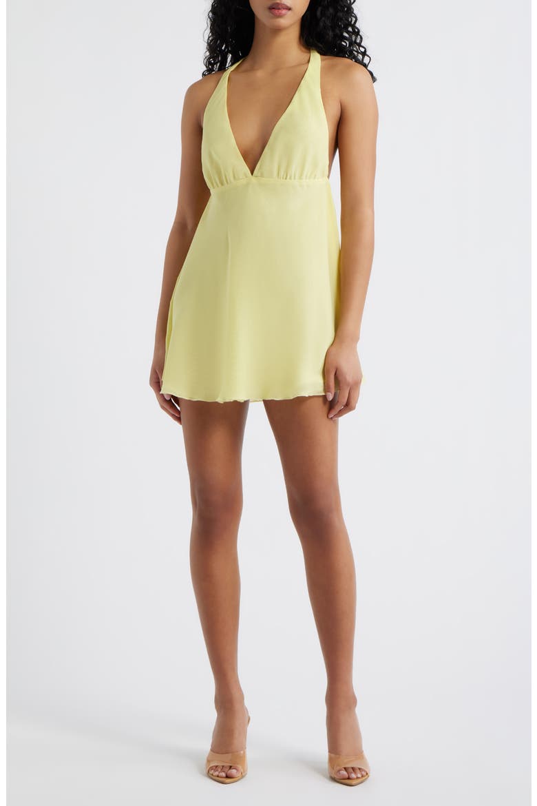 The Ryan Halter Minidress, Main, color, YELLOW