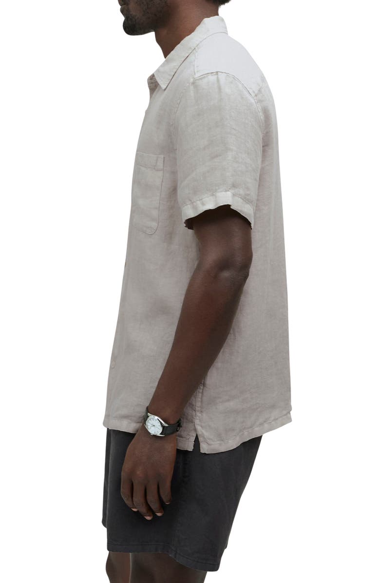 Madewell Easy Linen Short-Sleeve Button-Up Shirt, Alternate, color,