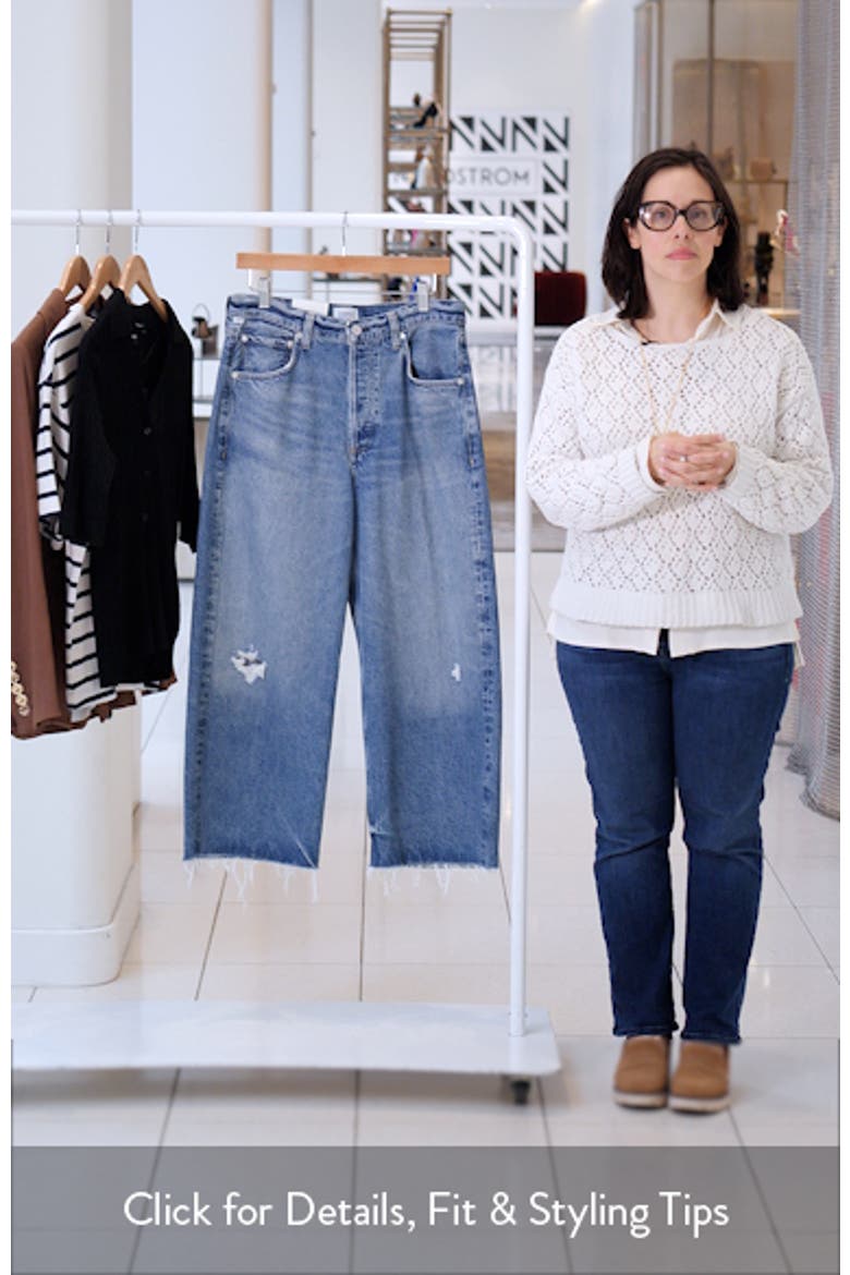 Ayla Raw Hem Crop Wide Leg Jeans video