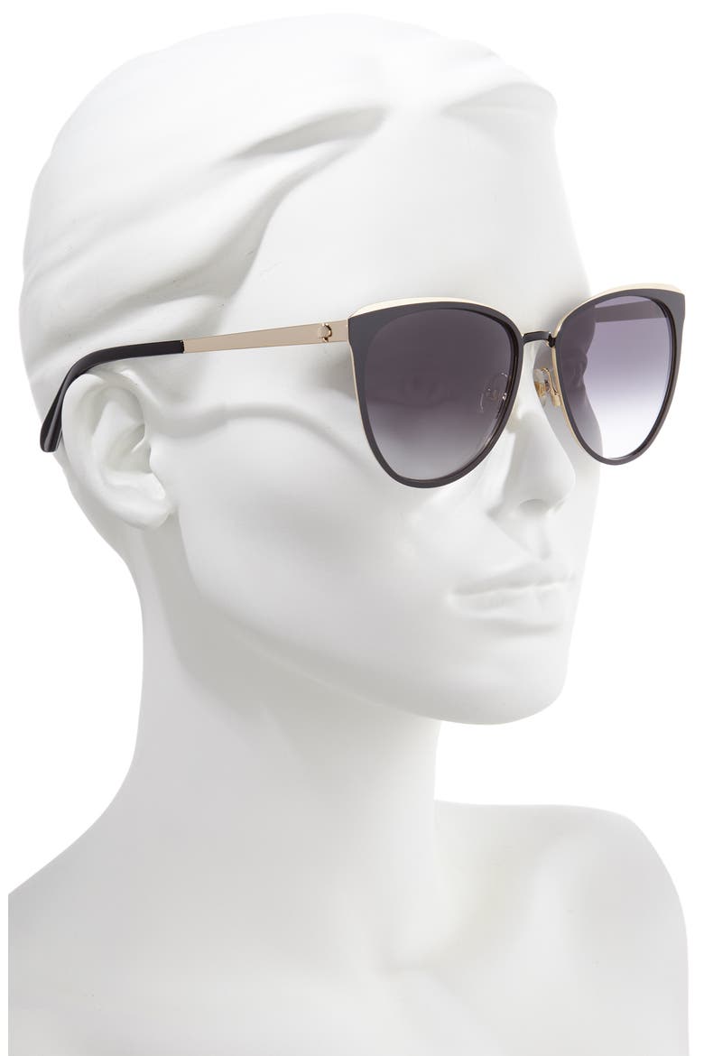 jabreas 57mm cat eye sunglasses, Alternate, color, BLACK/ BLUE