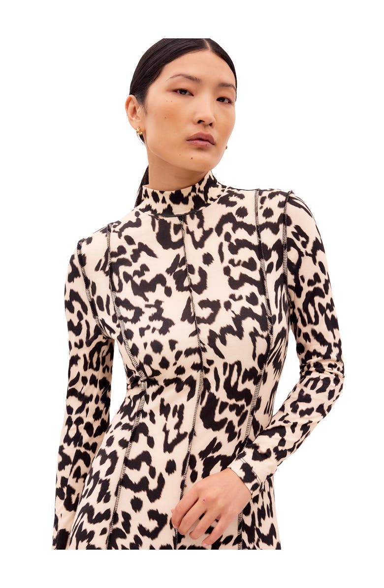 Ro&Zo Printed Jersey Maxi Dress, Alternate, color, Cream/Brown