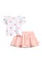 Ruffled Graphic T-Shirt & Tiered Tutu Skirt Set