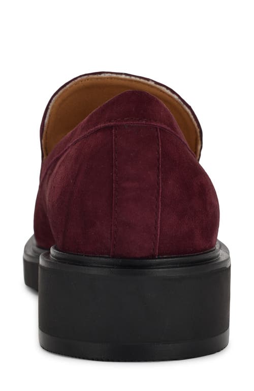 Nine West Women's Roker Slip-on Round Toe Casual Loafers In Dark Red