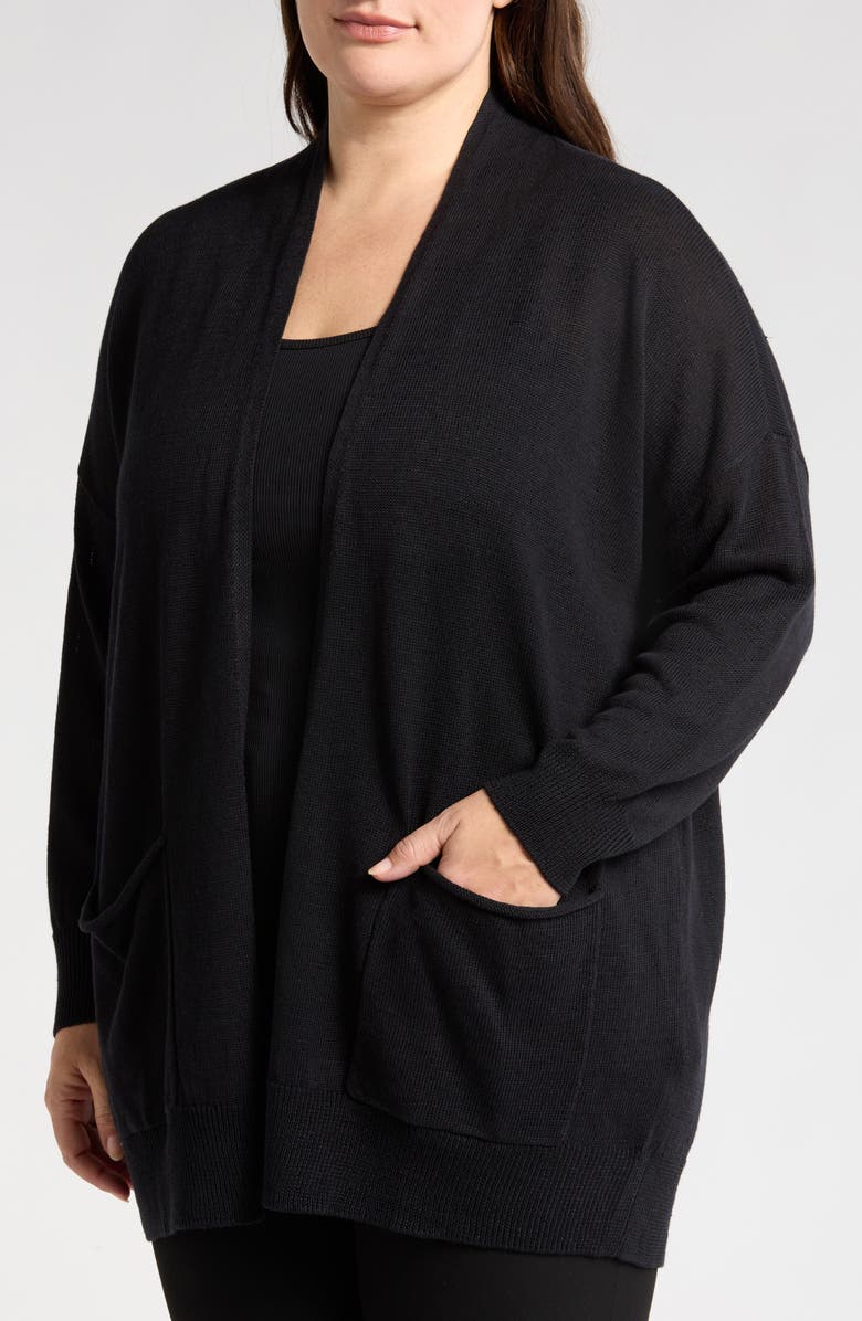 Eileen Fisher Organic Linen & Cotton Cardigan, Alternate, color, 