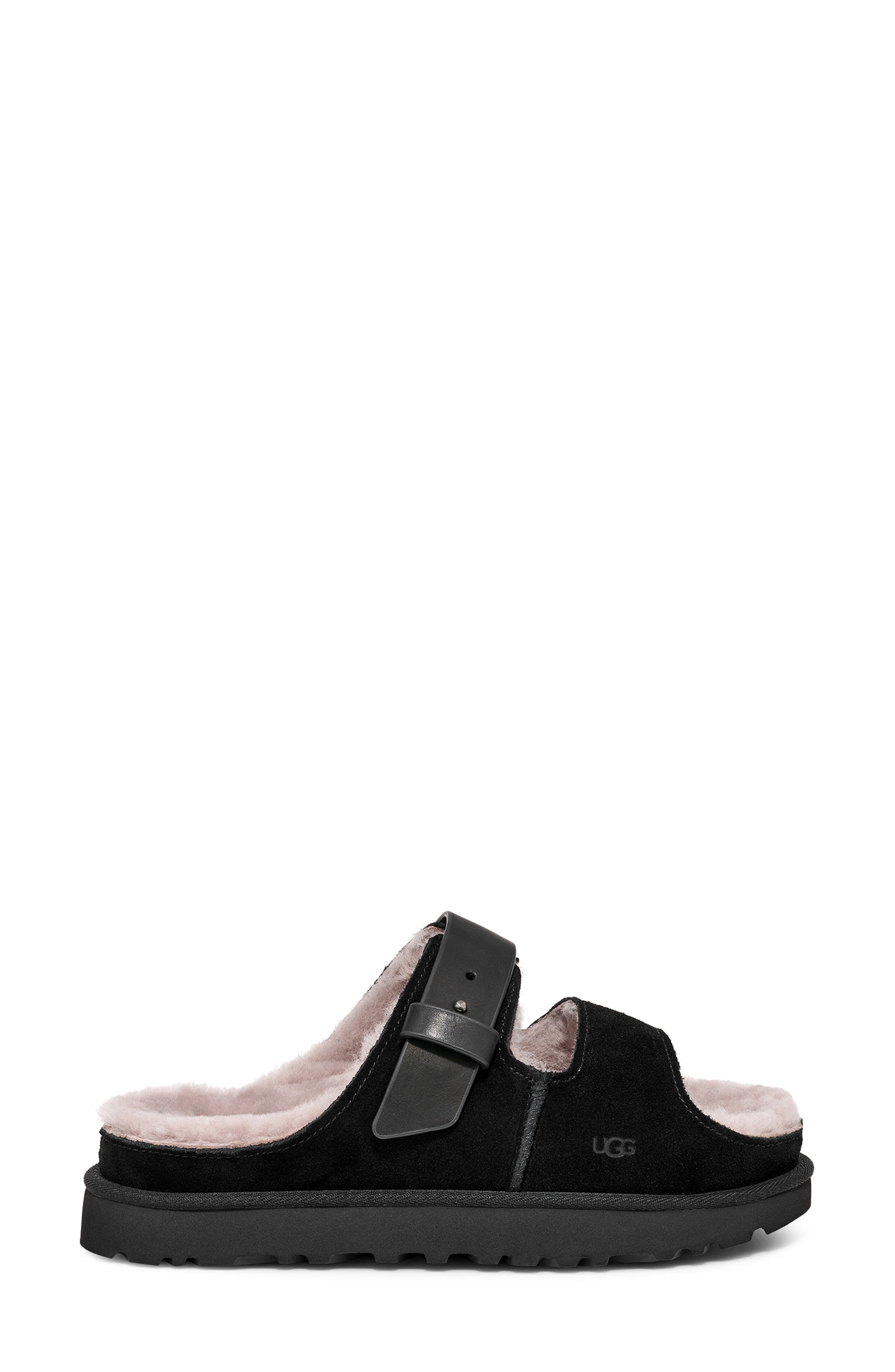 UGG<sup>®</sup> Greenport Genuine Shearling Slide Sandal, Alternate, color, 