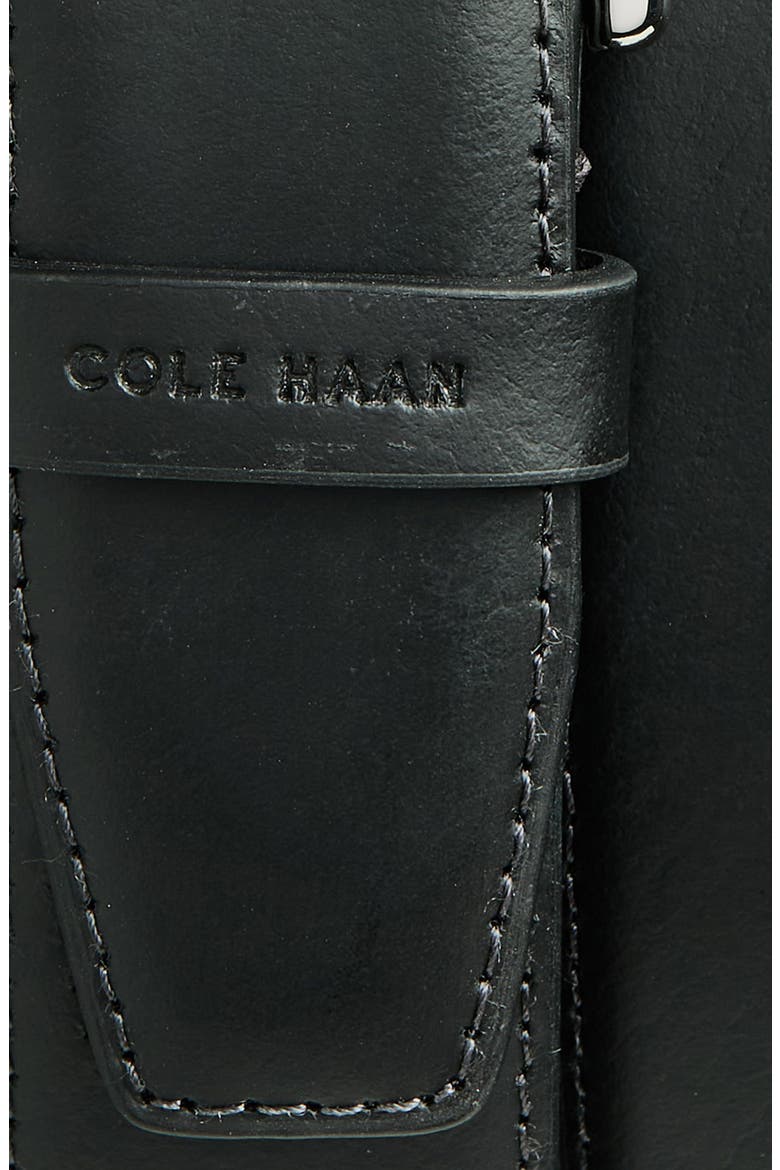 Burnished Leather Belt, Alternate, color, BLACK