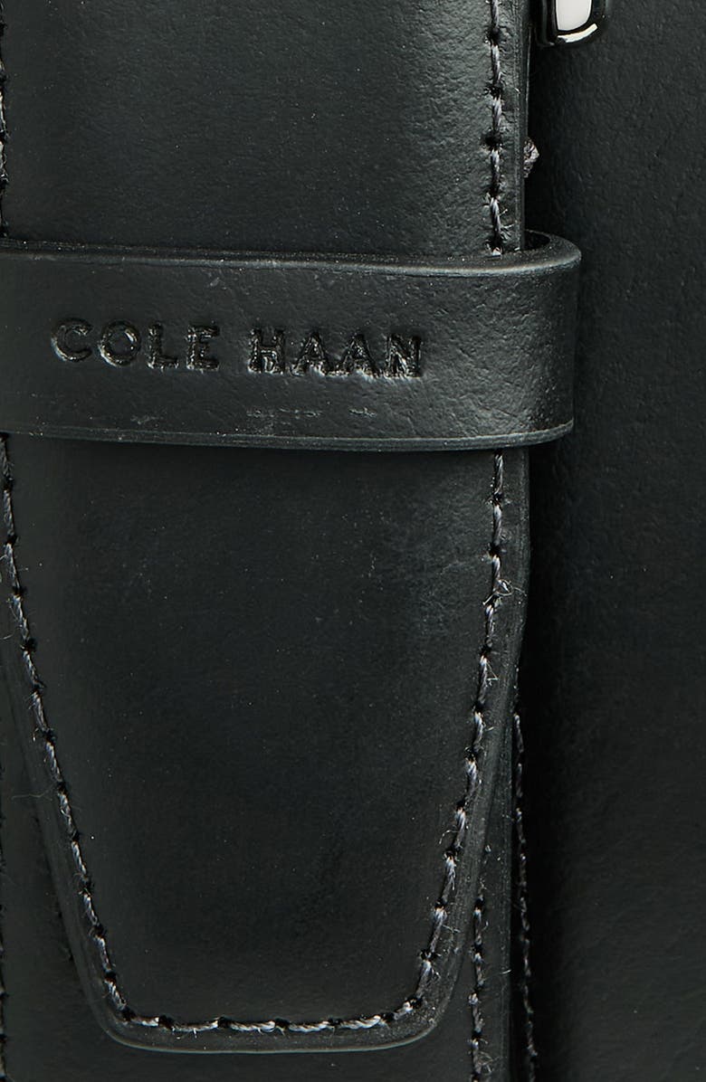 Cole Haan Burnished Leather Belt, Alternate, color, Black