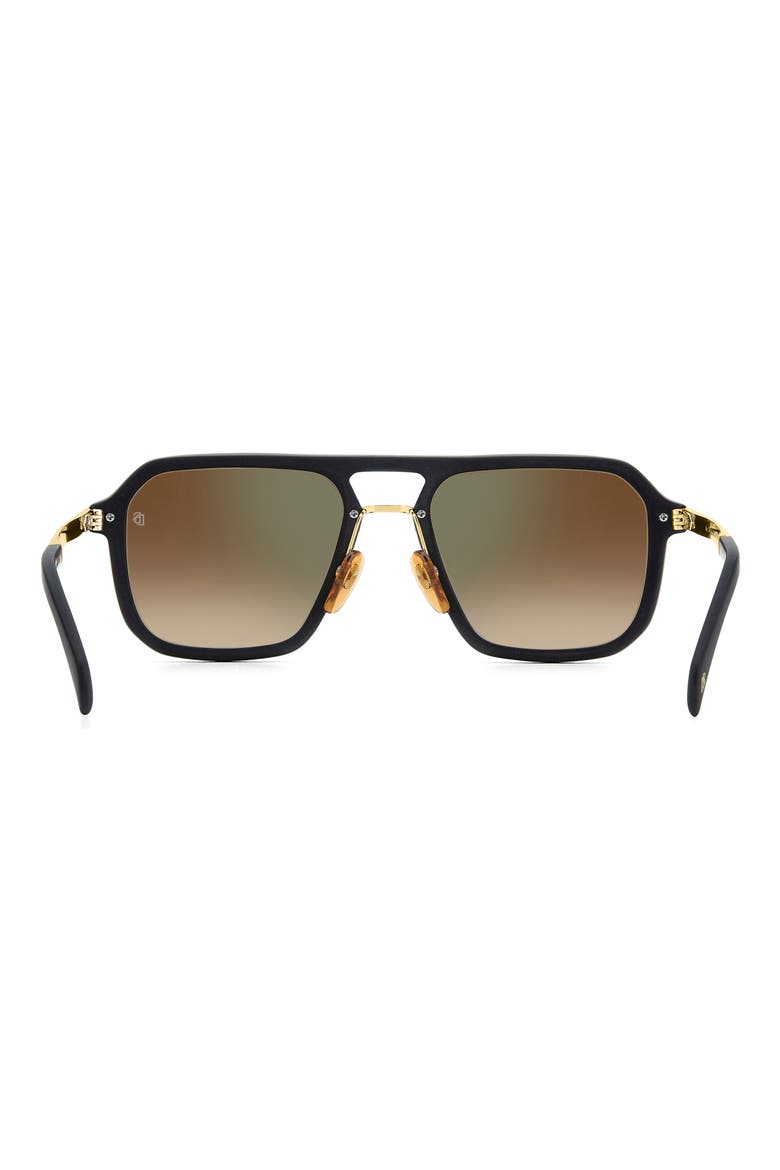 56mm Navigator Sunglasses, Alternate, color, BLACK GOLD/ BLACK BROWN GREEN
