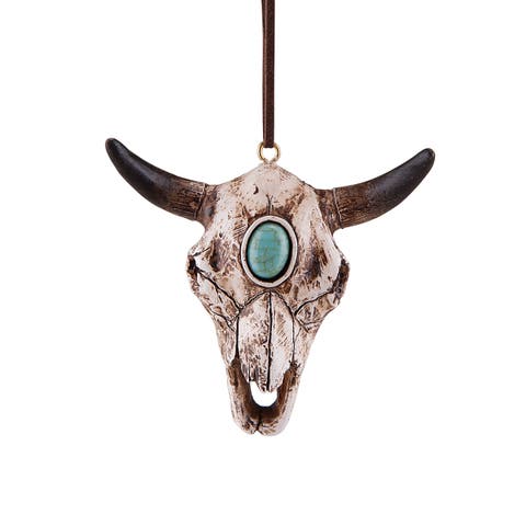 Steer Cow Cattle Skull Decorative Ornament