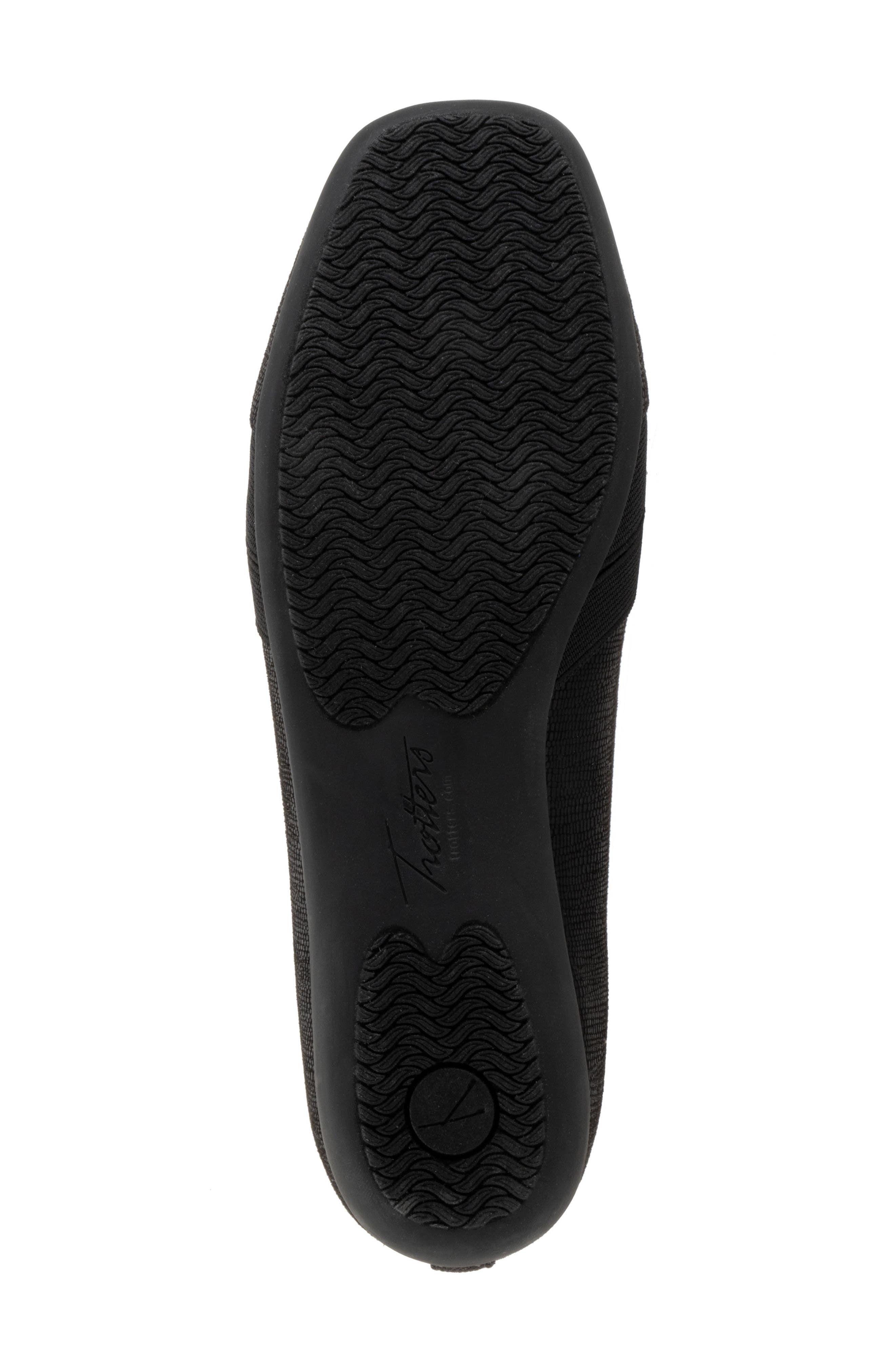 Trotters Stella Flat, Alternate, color, Black Lizard