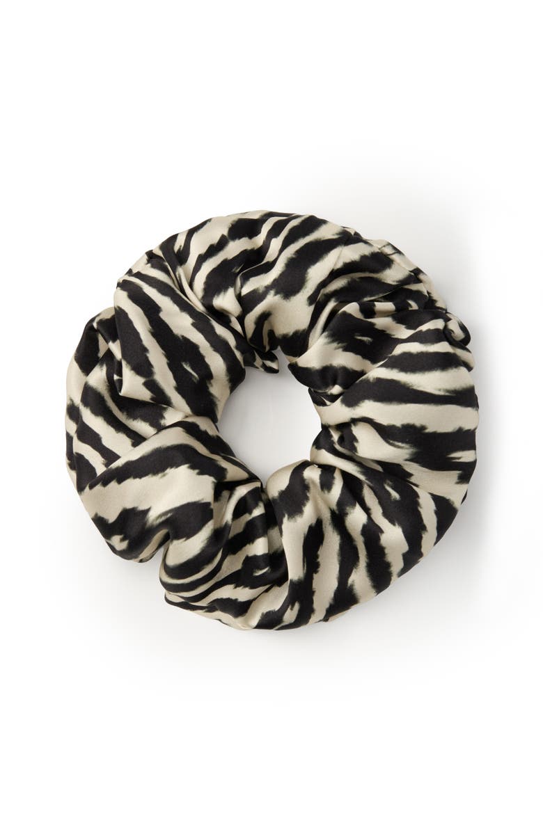 OLAH Zyra Silk Scrunchie, Main, color, Black